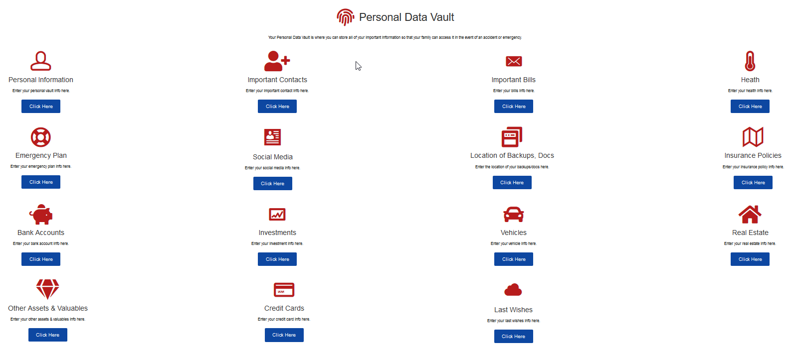 Personal Data Vault